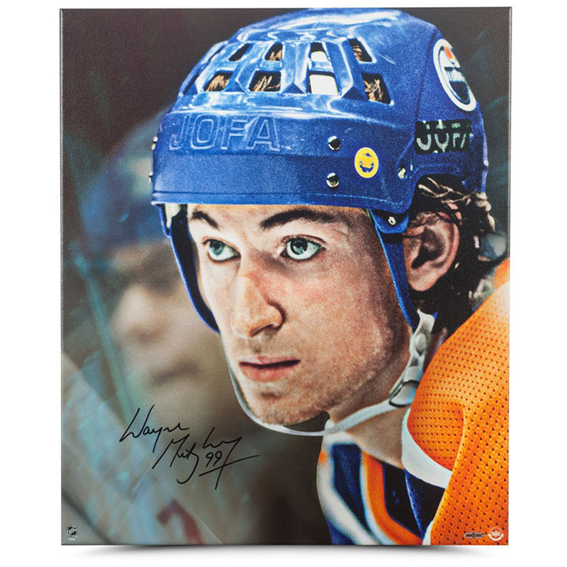 Wayne Gretzky Autographed "Up Close & Personal" Canvas
