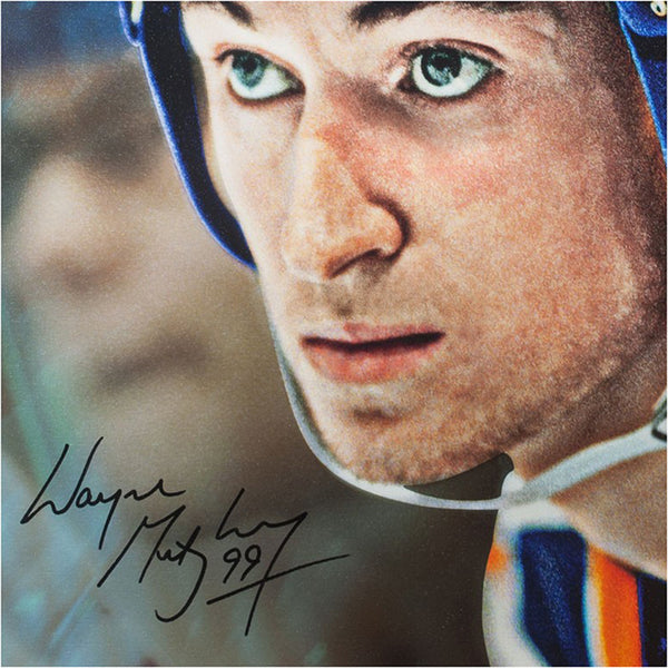 Wayne Gretzky Autographed "Up Close & Personal" Canvas